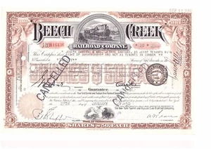 Wertpapiere Aktien Fa. Beech Creek Railroad Co. - Bild 1 von 2