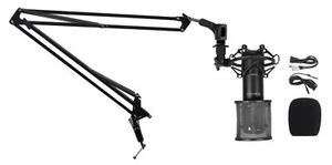 Rockville RCM01 PC Podcast Podcasting Recording Microphone+Shock Mount+Boom Arm - Picture 1 of 11