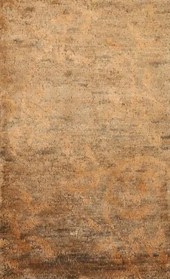 Transitional Nature Print Moroccan Oriental Area Rug 3'x5' Jute Hand-knotted Rug - Image 1 of 4