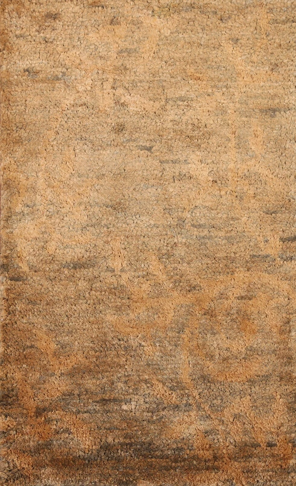 Transitional Nature Print Moroccan Oriental Area Rug 3'x5' Jute Hand-knotted Rug - Image 1 of 4