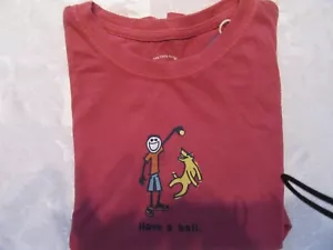 NEU MIT ETIKETT LIFE IS GOOD MÄDCHEN L/S GEBEN T-SHIRT JAKE & ROCKET "..."HAVE A BALL" (M) - Bild 1 von 2