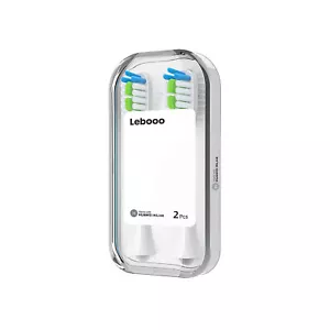 Lebooo Sonic Testina Spazzolino Elettrico Ricambio per Cura Denti Confezione da 2 Bianco - Foto 1 di 11