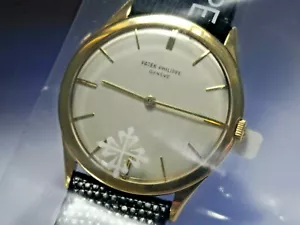 1958 PATEK PHILIPPE Calatrava 33mm 18k Gold Watch R. 2589 Patek Philippe Service - Picture 1 of 12