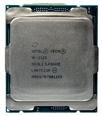 Intel Xeon W-2123 3.60Ghz Quad Core 8.25MB Catch LGA2066 CPU - SR3LJ - Tested - Image 1 of 3