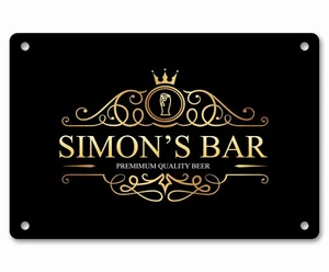 Personalised Bar Sign Garden Plaque Any Name Gift Bar Pub Backyard Bar Sign 122 - Picture 1 of 4