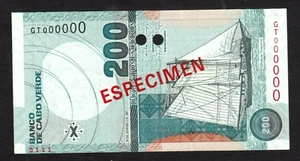 Cape Verde 200 escudos  Specimen 2005 P-68s     UNC - Picture 1 of 2