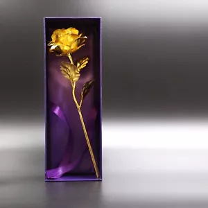 Rosa dorada flores artificialmente doradas Día de San Valentín Día de la Madre Cumpleaños - Imagen 1 de 16