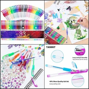 33 Neon Glitter Color Gel Pens Art Markers 40% More Ink for Adult Coloring Books - Picture 1 of 12