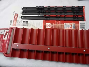 Craftsman 1/4" 3/8" 1/2" Drive Socket Rack Rail 41849 USA + Lisle 1/2" Mag 40900 - Picture 1 of 11