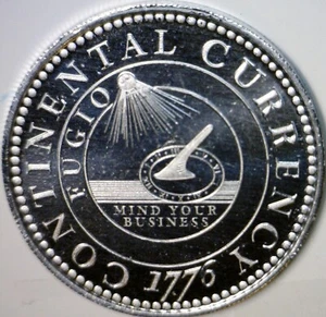 1776 Continental Currency Dollar Colonial Coin Fantasy $1 #2 1c START AUCTION - Picture 1 of 3
