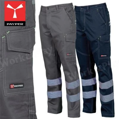 PANTALONE ALTA VISIBILITA' MULTITASCHE DA LAVORO PAYPER BANDE RIFLETTENTI  5/XL - Immagine 1 di 2