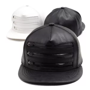 Unisex Herren Damen Premier 3 Streifen Reißverschluss Hip-Hop Baseball Kappe Druckknopflasche Hüte - Bild 1 von 9