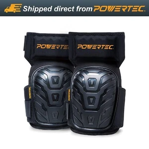 POWERTEC 71879 Knee Pads For Work, Construction, Flooring, Gardening, 1 PAIR - Picture 1 of 10