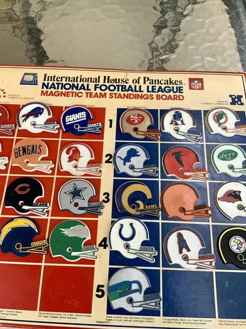 NFL Vintage Football Team  Board with 26 Football Fridge Rubber Magnets Cover
