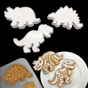 Dino Kekse Dinosaurier Ausstechformen Plätzchen Backen Kindern Weihnachten 3x ❤️ - Bild 1 von 10