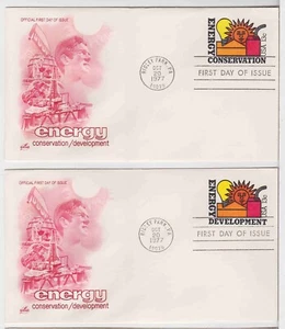 TurtlesTradingPost- Energy Conservation 1977 #U584-5 FDC Artcraft- 2 Covers - Picture 1 of 1