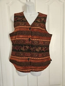 Christopher & Banks Mujer Talla Mediana Otoño Multicolor Chaleco Botón Delantero  - Imagen 1 de 8