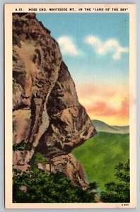 Postkarte Nose End Whiteside Mountain Land of The Sky Park Leinen - Bild 1 von 2