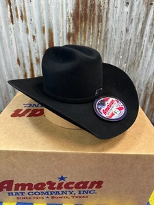 American Hat Co. 7X schwarz Self Buckle Filz Cowboyhut 4,25" Krempe * - Bild 1 von 1
