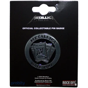METALLICA - TARJETAS 30 ANIVERSARIO - SOLAPA/SOMBRERO PIN - NUEVO - MÚSICA METPIN09 - Imagen 1 de 1