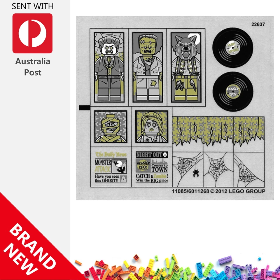 New LEGO® STICKER SHEET from set 10228 Monster Fighters Haunted House - image 1 of 1