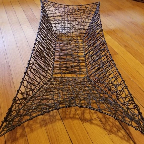 Pier 1 Imports Black Large Wire Display Basket Bin Size 36 wide x 14 High Cover