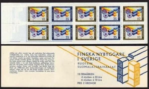 Sweden 731-732a booklet,MNH. Mi 584-585 NH 16. Finnish settlers in Sweden,1967. - Picture 1 of 1