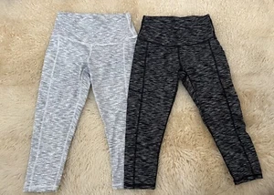 2 Paar - Fengbay Legging Fitness Hosen weiß schwarz silber Mischung Seitentaschen S - Bild 1 von 18