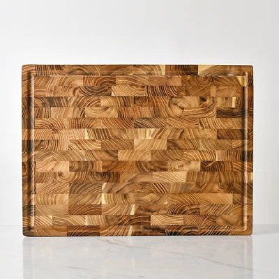 Large Teak Wood End Grain Butcher Block, Cutting Board, Charcuterie Board 16x12 - Image 1 of 4