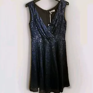 Grace Karin Dark Blue Sequin Dress Party Holidays Size Large NEW - Picture 1 of 10