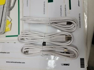 New 3x 5ft USB White 2.0 USB Cable Type A to Mini B Male to Male 5PIN, 3 pack - Picture 1 of 8