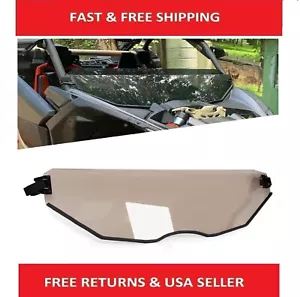 Half Front Windshield Windscreen For Can Am Maverick X3 Turbo R MAX 2017-23 UTV - Picture 1 of 9