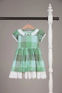 Well Dressed Wolf NWT Size 8 Green Plaid Christmas Holiday Dress - Picture 1 of 2