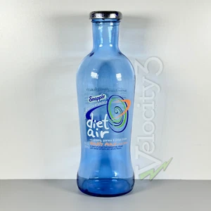 Snapple Collectible Bottle: 🌀 DIET AIR 🌀 Blue Glass | SNAPPLE ELEMENTS - Picture 1 of 7