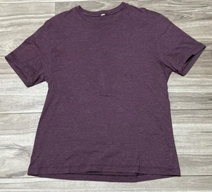 Taglia M - T-shirt Lululemon Basic rosso bordeaux manica corta comoda - Foto 1 di 4