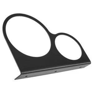 Classic Mini Auxiliary Gauge mount Plith / Bracket 80 & 52mm Black crackle Twin - Picture 1 of 1