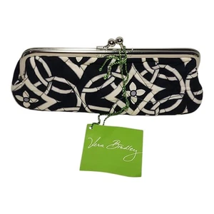 Vera Bradley Kisslock Case Concerto Black White Floral Makeup Travel New W/Tag - Picture 1 of 9