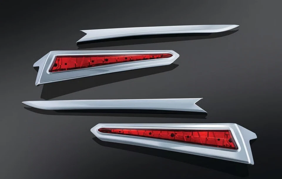 Extensiones de alforja LED Kuryakyn - Cromo moto bicicleta de calle 7170 kur7170 Foto 1 de 4