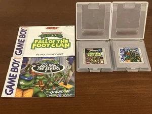 2 TMNT Nintendo Gameboy Spiele Anleitungen Fall Of The Foot Clan Return From Sewer  - Bild 1 von 9