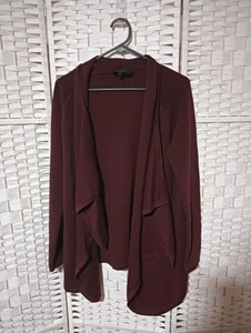 Jacket one size life with bird red waterfall cardi 8-14 merino wool - Picture 1 of 5