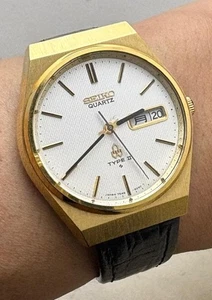 Seiko Type II Quartz Herrenuhr 7546 8330 Vintage 35x41mm Gehäuse 70er Jahre - Bild 1 von 7