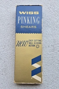 Vintage Wiss Model CB-7 Pinking Shears w/ Scissors Black Handles in Original Box - Picture 1 of 13