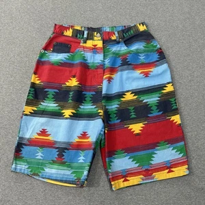 True Blue TB Youth Shorts Size 13/14 Multicolor Baggy Navajo Aztec 28 Inch Waist - Picture 1 of 14