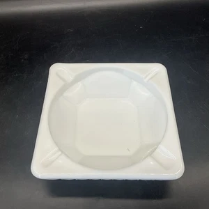 Vtg Westmoreland English Hobnail Milk Glass Cigar/Cigarette Ashtray *chip* 7 1/2 - Picture 1 of 13