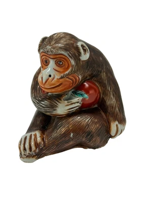 Antique Chinese Export Porcelain Monkey, Likely Qing Dynasty w/ Paperwork - Image 1 of 4