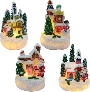Villaggio Natalizio Luminoso, Decorazioni Natalizie per La Casa, Casette Nataliz - Foto 1 di 12