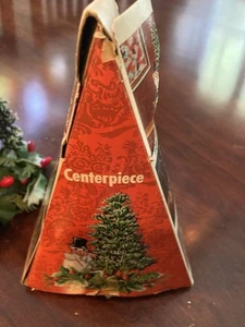 Vintage Christmas Centerpiece/Plastic Tree With Snowman - Picture 1 of 5
