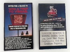 Two MARLBORO USA Promotional Cards cowboys Riding Horses In A Desert Landscape - Bild 1 von 9