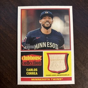 2025 Topps Heritage Clubhouse Collection Carlos Correa Relic - Minnesota Twins - Bild 1 von 2