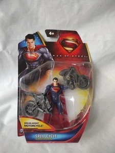 DC MAN OF STEEL MOVIE, ACTION FIGURE SUPERMAN SPLIT MOTOR-CYCLE (2013) SIGILLATO  - Foto 1 di 5